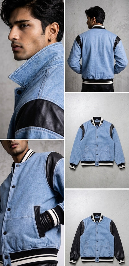 Egoistic Skyline Nappa Varsity Jacket