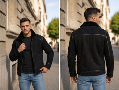 The Obsidian Nappa Suede Aviator