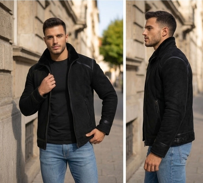 The Obsidian Nappa Suede Aviator