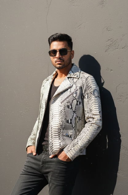 Python Edge Nappa Leather Jacket