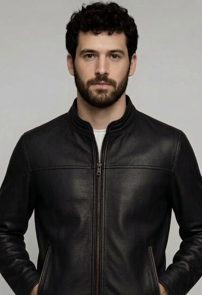 Café Racer Leather Jacket
