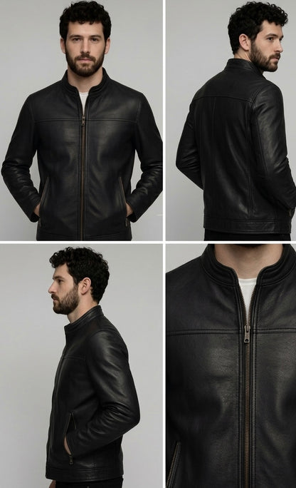 Café Racer Leather Jacket