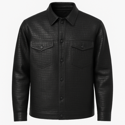 Obsidian Croc Shirt Jacket