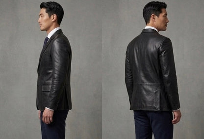 Saddle Luxe Leather Blazer