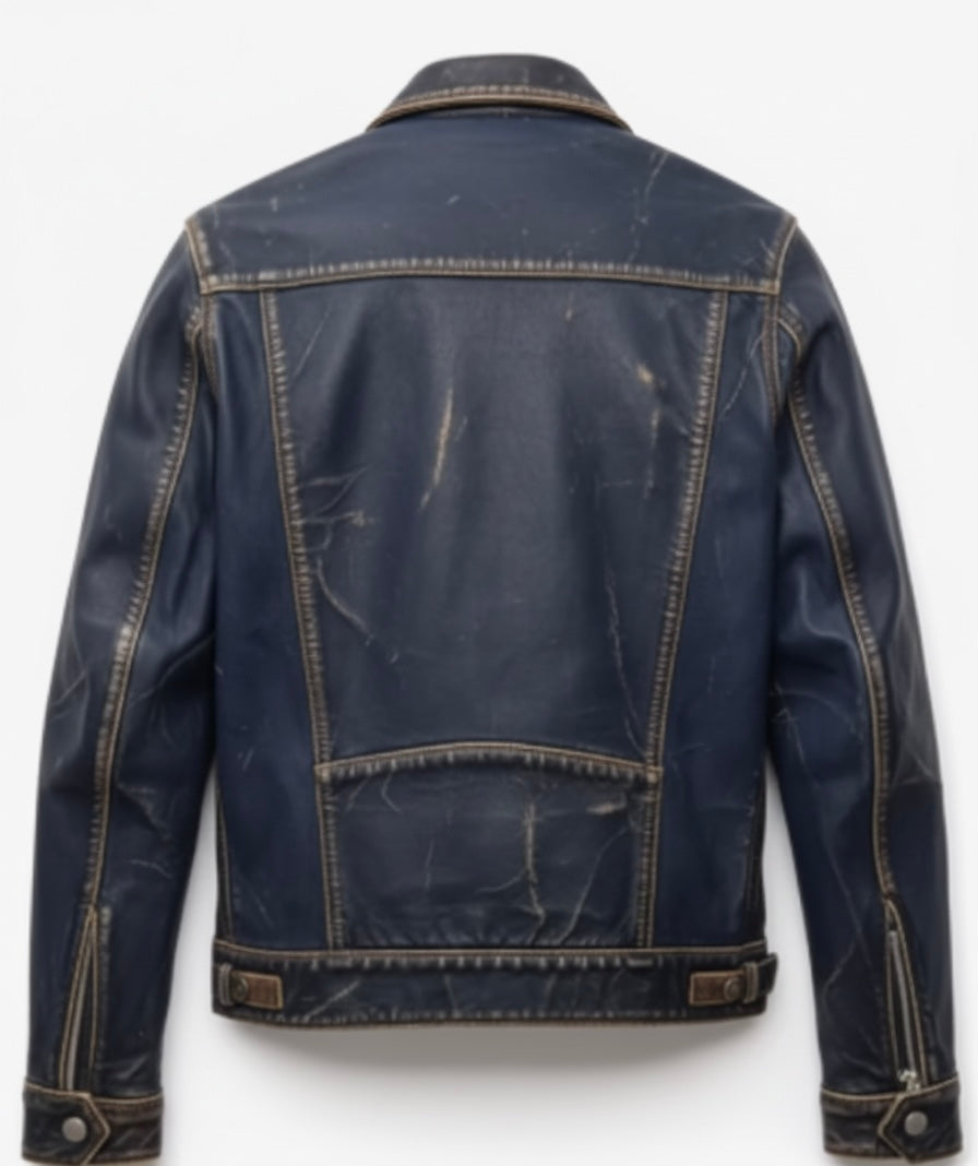 The Heritage Distressed Nappa Trucker